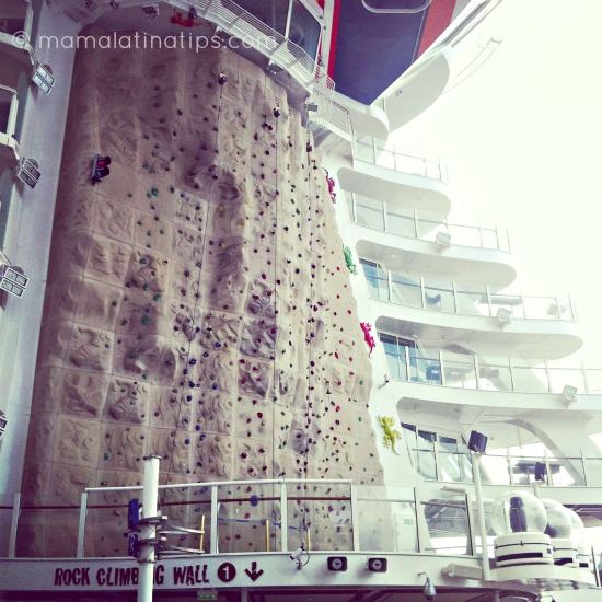 Rock Climbing Wall on Allure of the Seas
