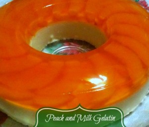 Peach and milk gelatin.