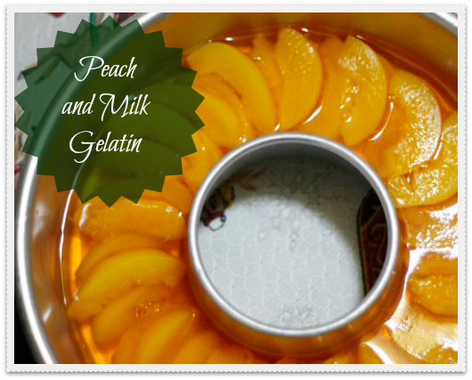 Peach and milk gelatin