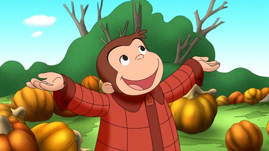 Curious George and pumpkins