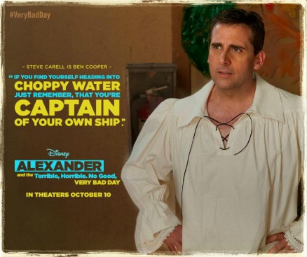 Steve Carell is Ben Cooper in the Disney Movie Alexander and the Terrible, Horrible, No Good, Very Bad Day
