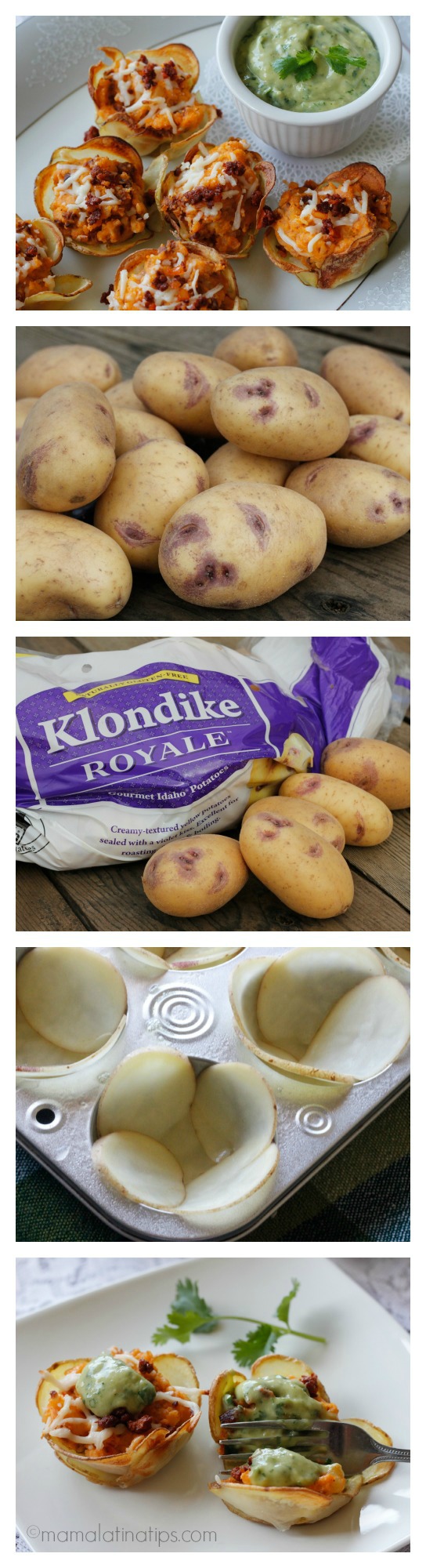 Klondike Royal potato baskets collage