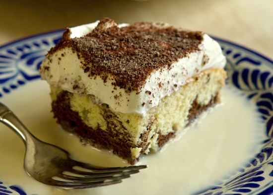 Marbled tres leches cake