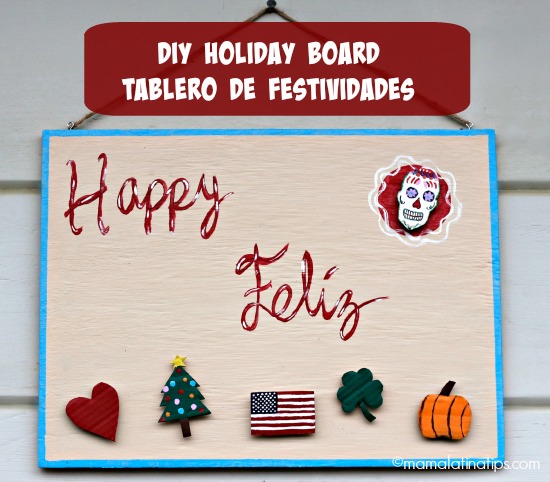 DIY Holiday Board - Tablero de Festividades