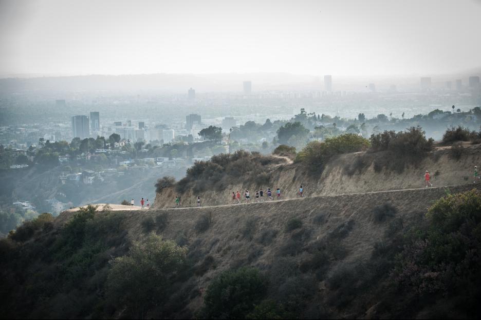 Runners in the mountain, scene of McFarland USA