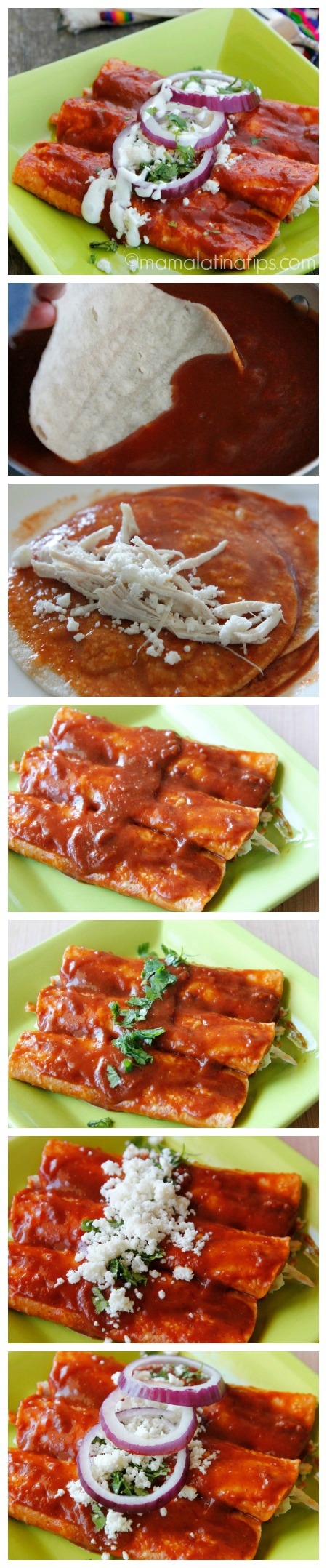Chipotle enchiladas step by step - mamalatinatips.com