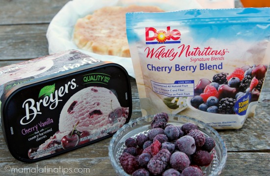 Breyer's ice cream and Dole berries 