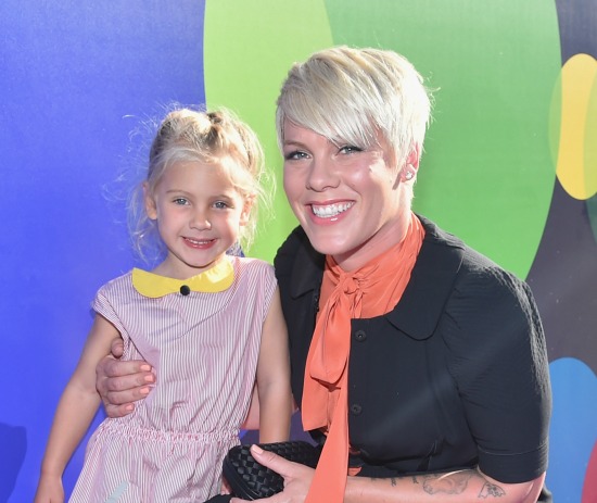 Pinkd and daughter at Inside Out Premier - mamalatinatips.com