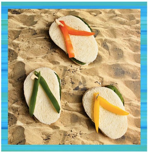 Flip flop sandwiches - Teen Beach Inspired Party - mamalatinatips.com