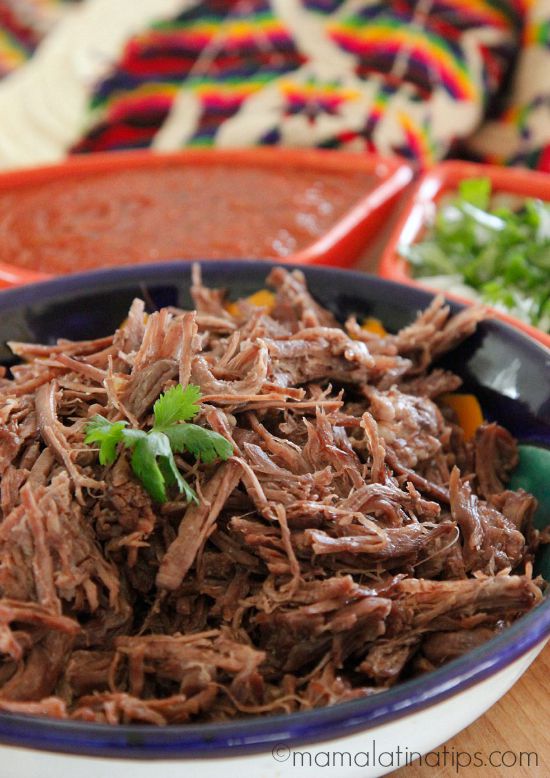 Beef barbacoa in a pressure cooker