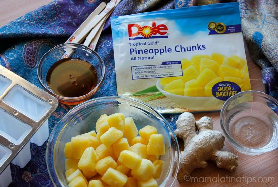 Pineapple-ginger popsicles - ingredients