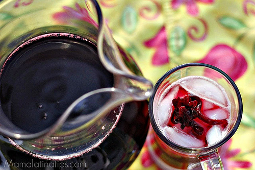 Agua de jamaica, hibiscus flower drink