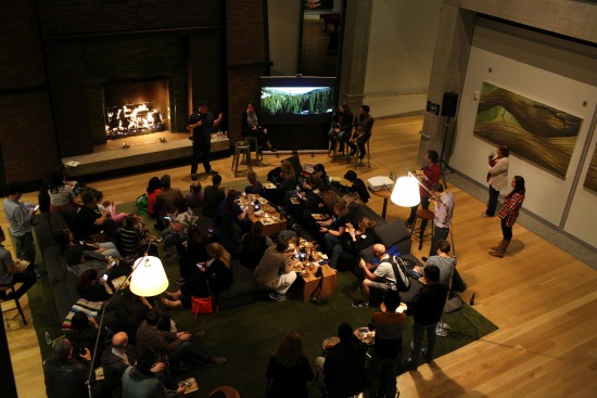 Campfire at Pixar view from above