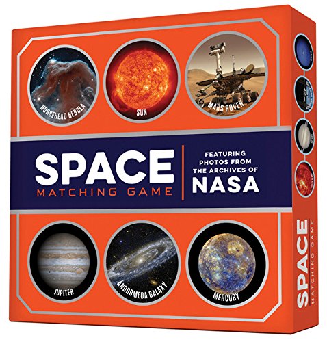 space matching game with pictures of NASA