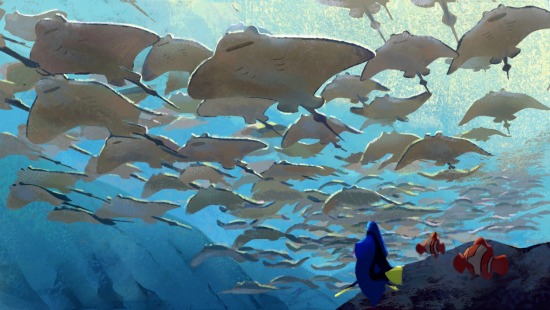 Ray scene at Finding Dory - mamalatinatips.com