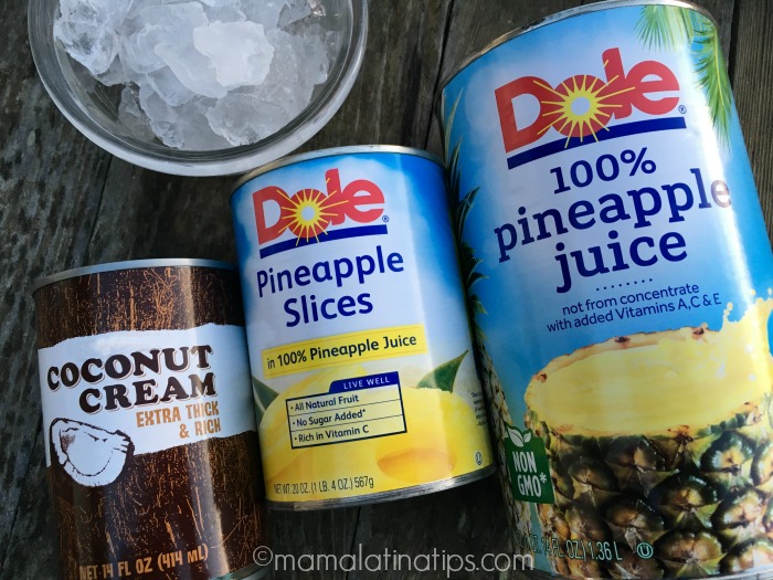 Dole pineapple juice and pineapple slices - mamalatinatips.com
