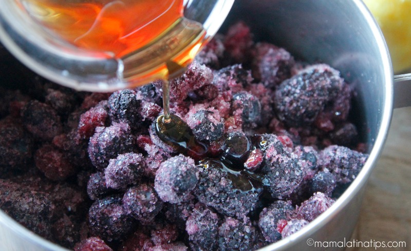 Berries and maple syrup