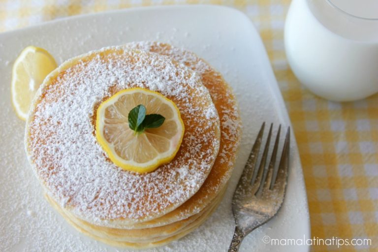 Lemon Pancakes - mamalatinatips.com