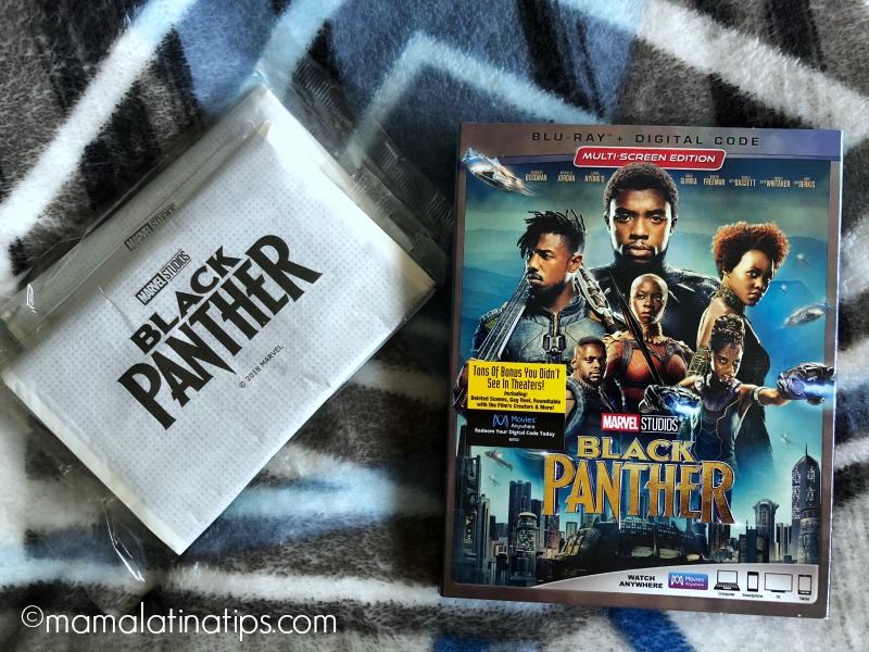 Black Panther Blu-ray and Black Panther popcorn