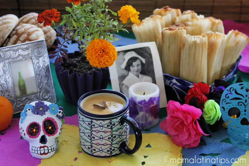 Pumpkin atole and ofrenda