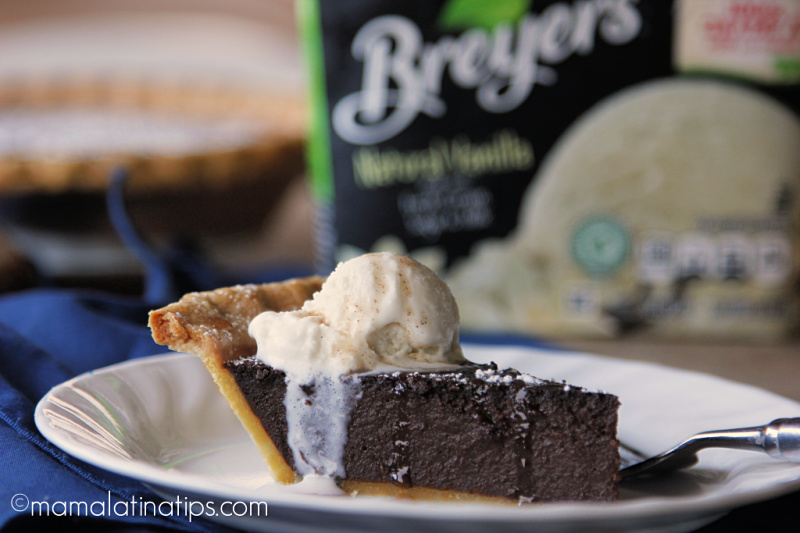Mexican chocolate pie a la mode with Breyers Ice Cream