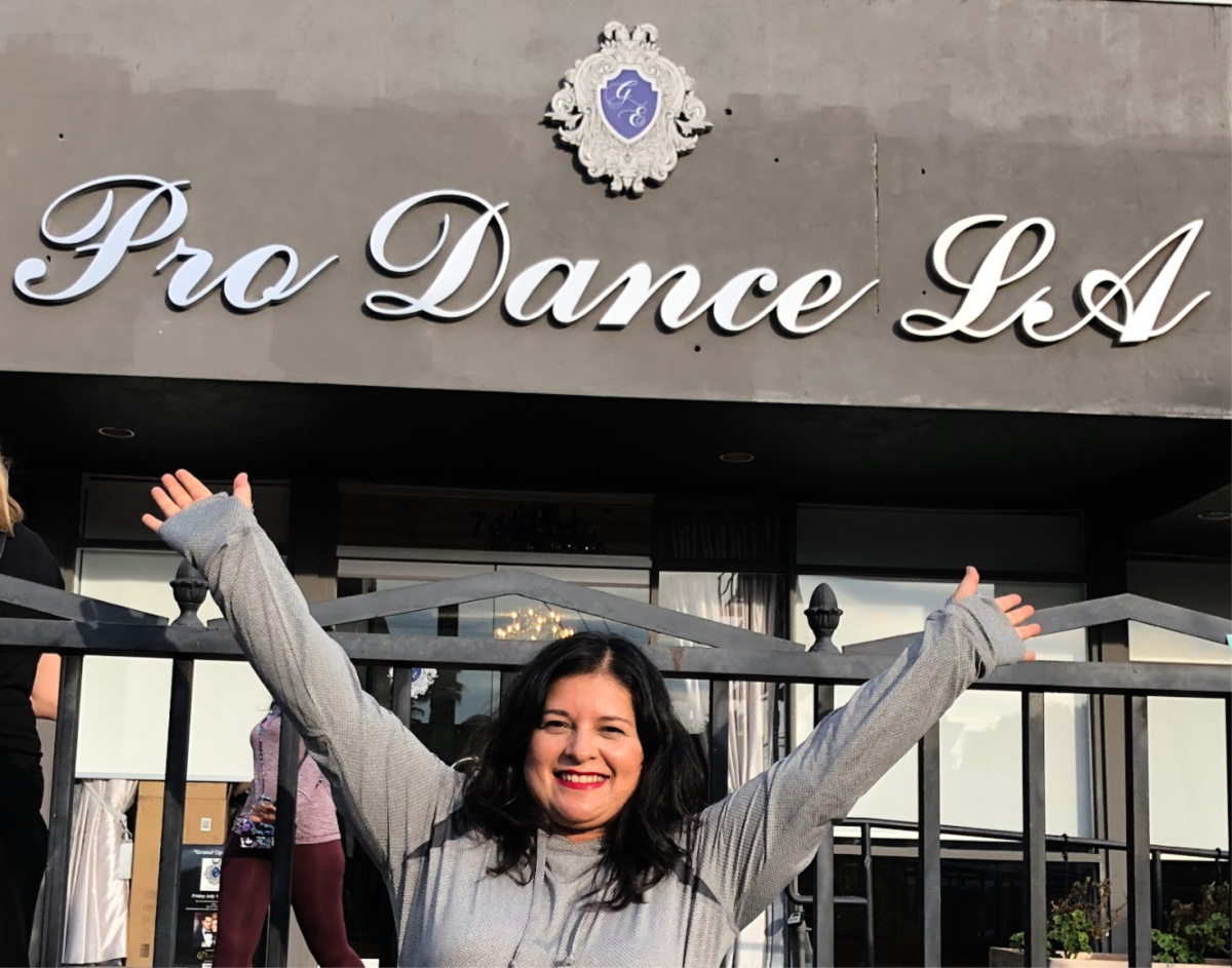 Silvia Martinez outside Pro Dance LA