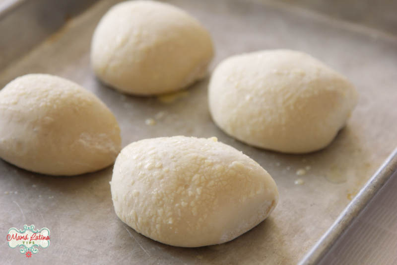 Bread rolls, risen 