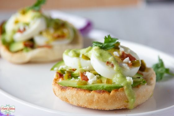 Spicy Hard-Boiled Egg and Avocado English Muffins