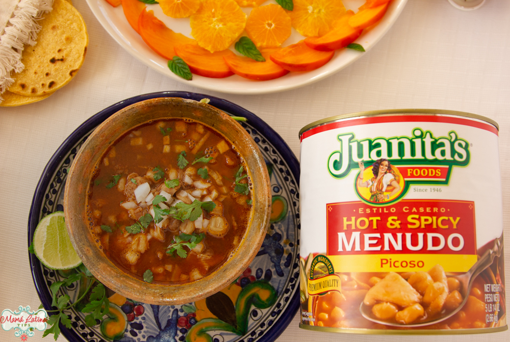 Lata de Juanita's menudo hot & spicy