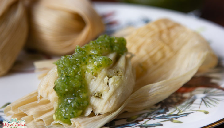 Receta Fácil de Tamales Verdes de Pollo Sin Manteca
