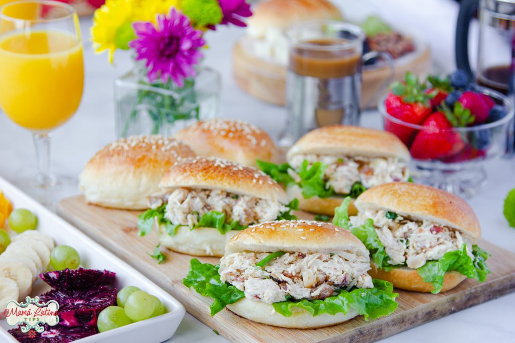 Macadamia Bacon Chicken Salad with Date Sandwiches