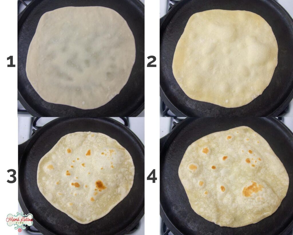 Learn how to make homemade tortillas using just a skillet and flour.